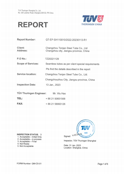 Laporan TUV-Test